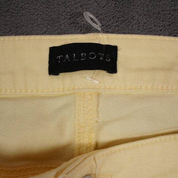 Talbots Jeans Women 16 Petite Yellow Corduroy Signature Ankle Pants 16P NEW - Picture 9 of 11